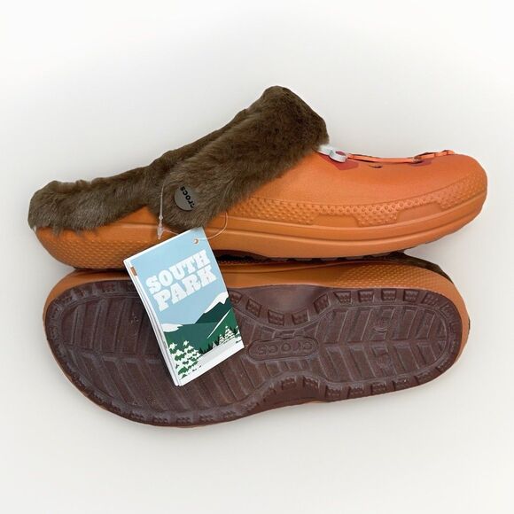 Crocs Adult South Park Kenny Classic Clog Mens 9 Women 11 Fur Lined Orange/Brown main image 6